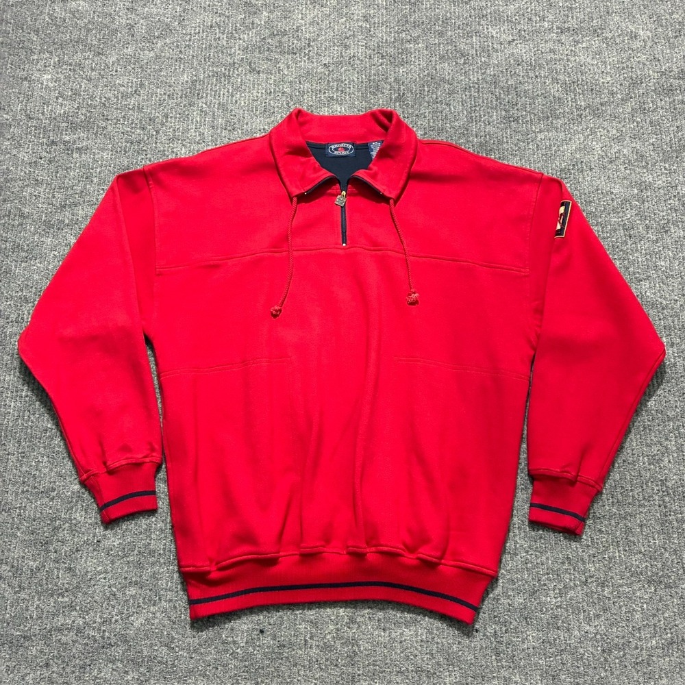 Ski Regatta Sport Mens‎ Pullover Sweatshirt Size Medium Red 1/4 Zip Long Sleeve